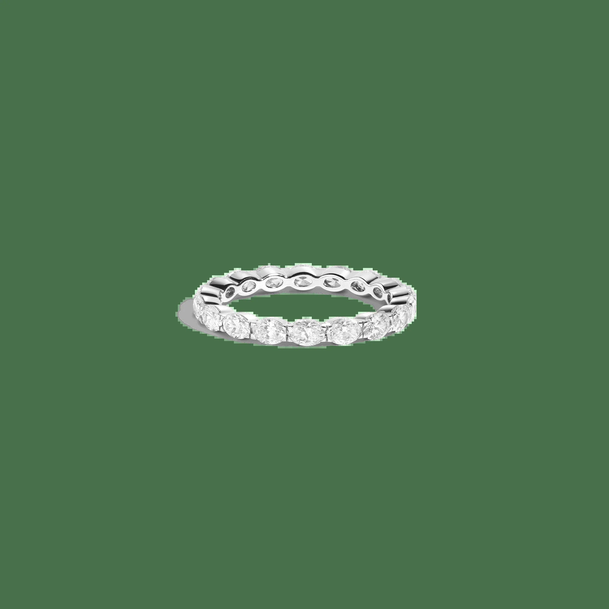 Horizontal Oval Lab Grown Diamond Eternity Ring NikNenz™ Premium Gold & Diamonds
