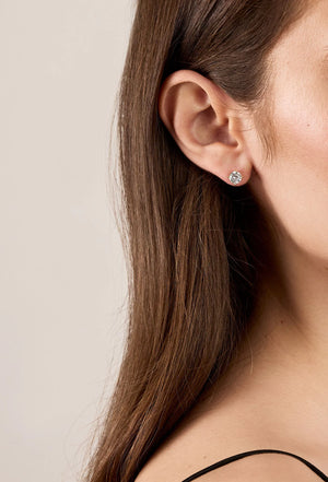 6Mm Stud Earrings NikNenz™ Premium Gold & Diamonds