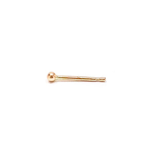 Elegant 14K Solid Gold Tiny Ball Stud Earrings - 1.9mm Minimalist Dot Design.