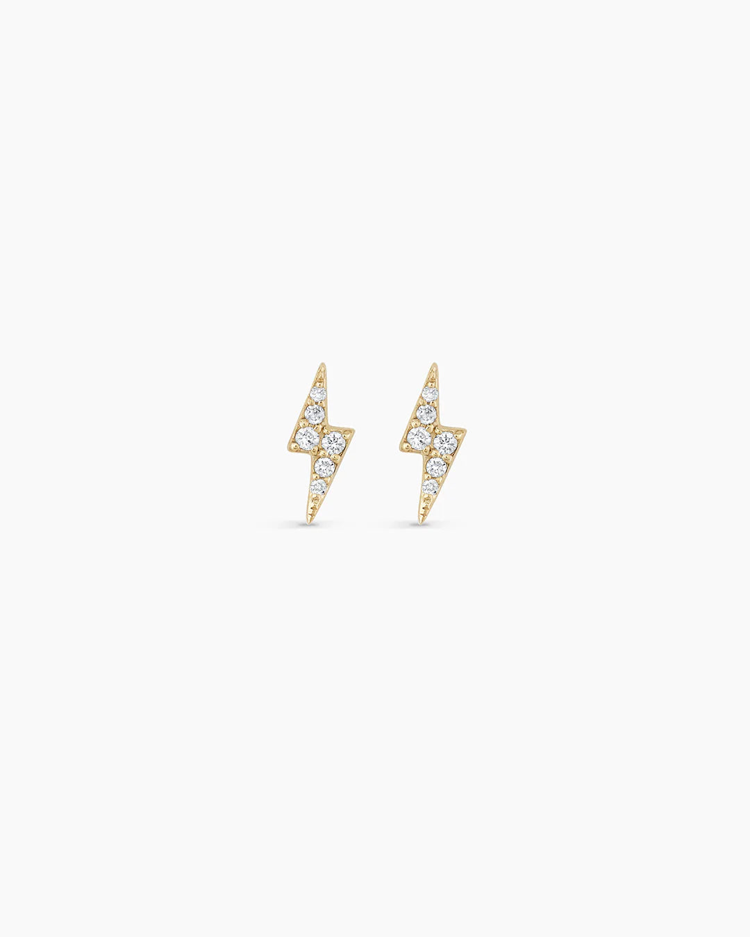 14K Diamond Lightning Studs
