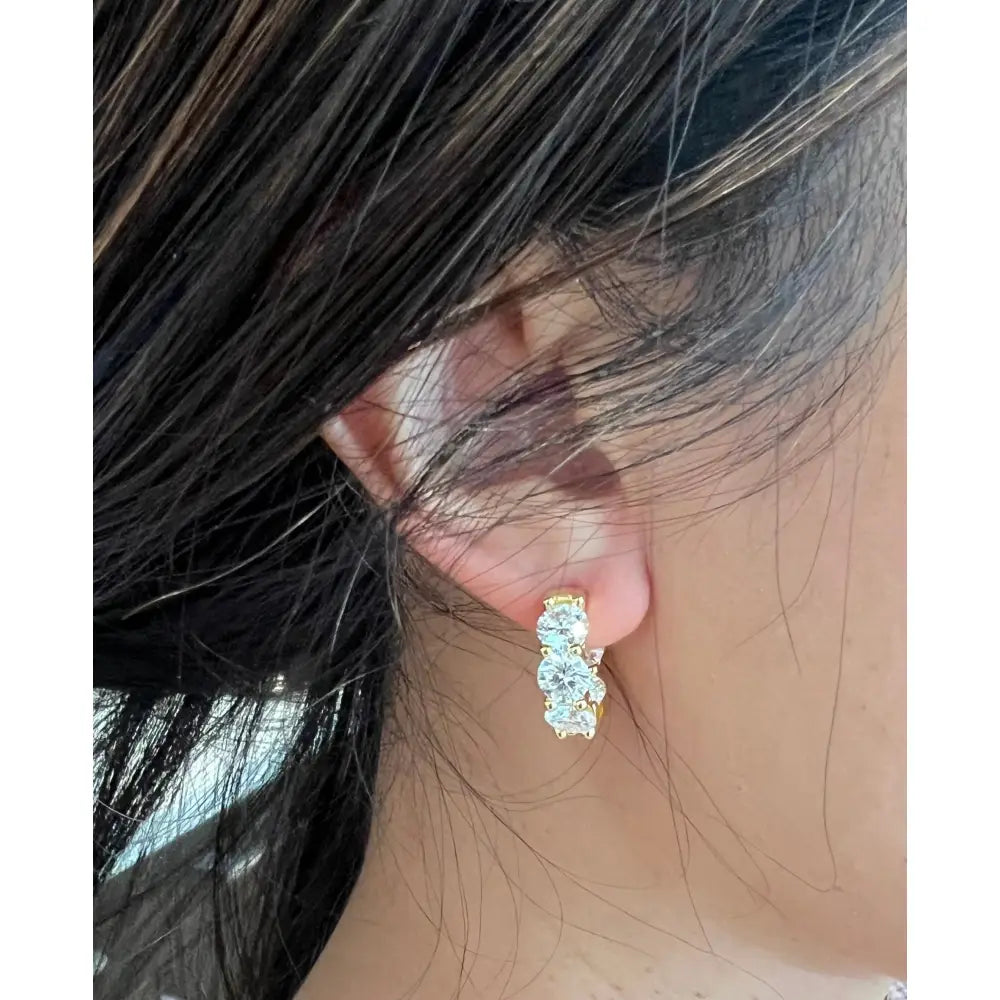 8.00 Carat Oversized Certified VVS1 Clarity Moissanite Hoop Earrings Huggies