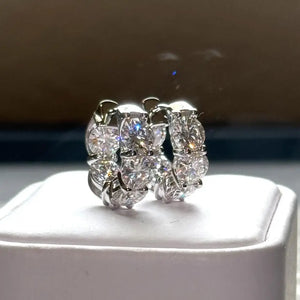 8.00 Carat Oversized Certified VVS1 Clarity Moissanite Hoop Earrings Huggies