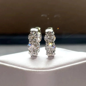 8.00 Carat Oversized Certified VVS1 Clarity Moissanite Hoop Earrings Huggies