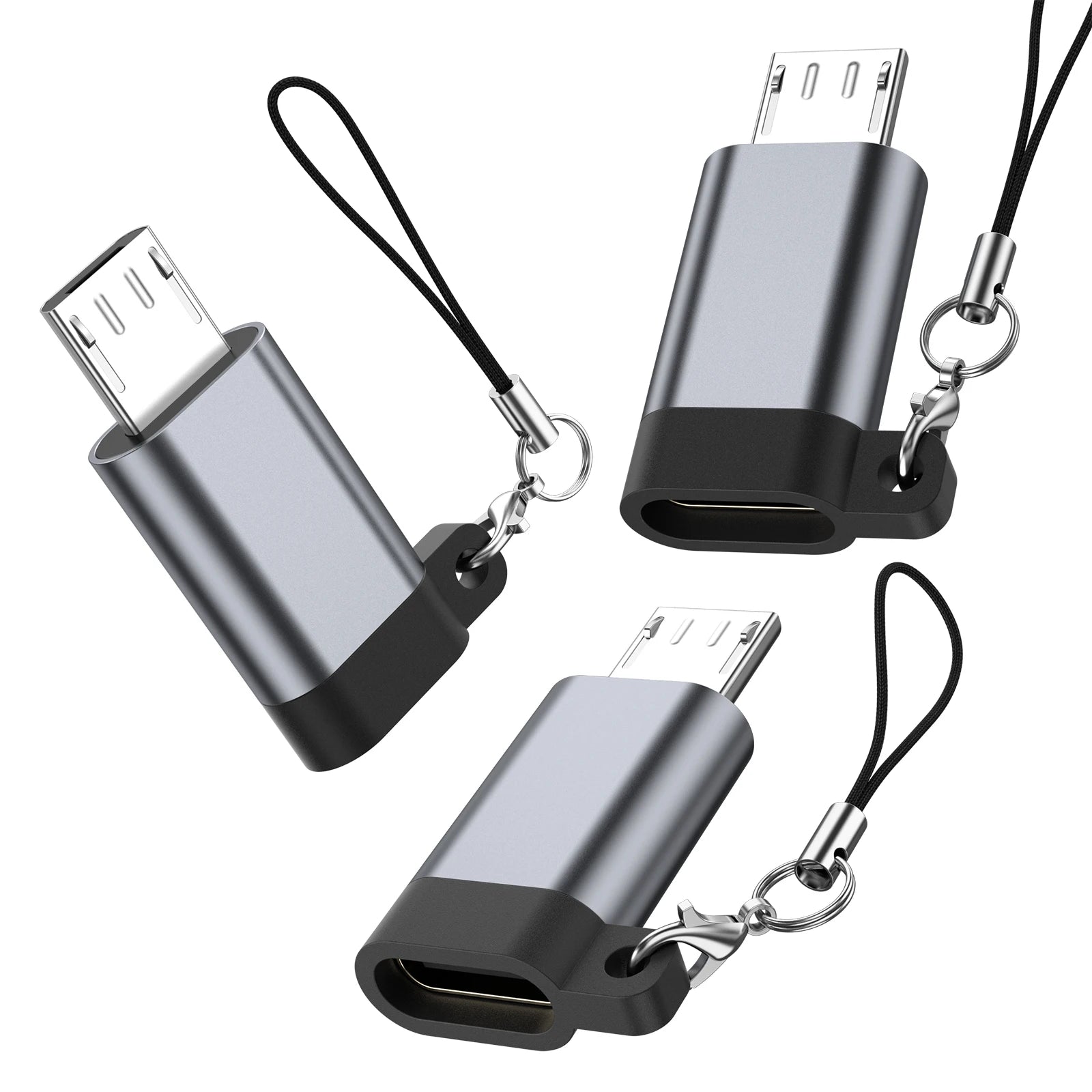 1-3 Pieces Female Type-C to Micro USB Male Connector Adapter for Xiaomi Redmi Huawei Type-C Micro USB Charger Adapter Converter