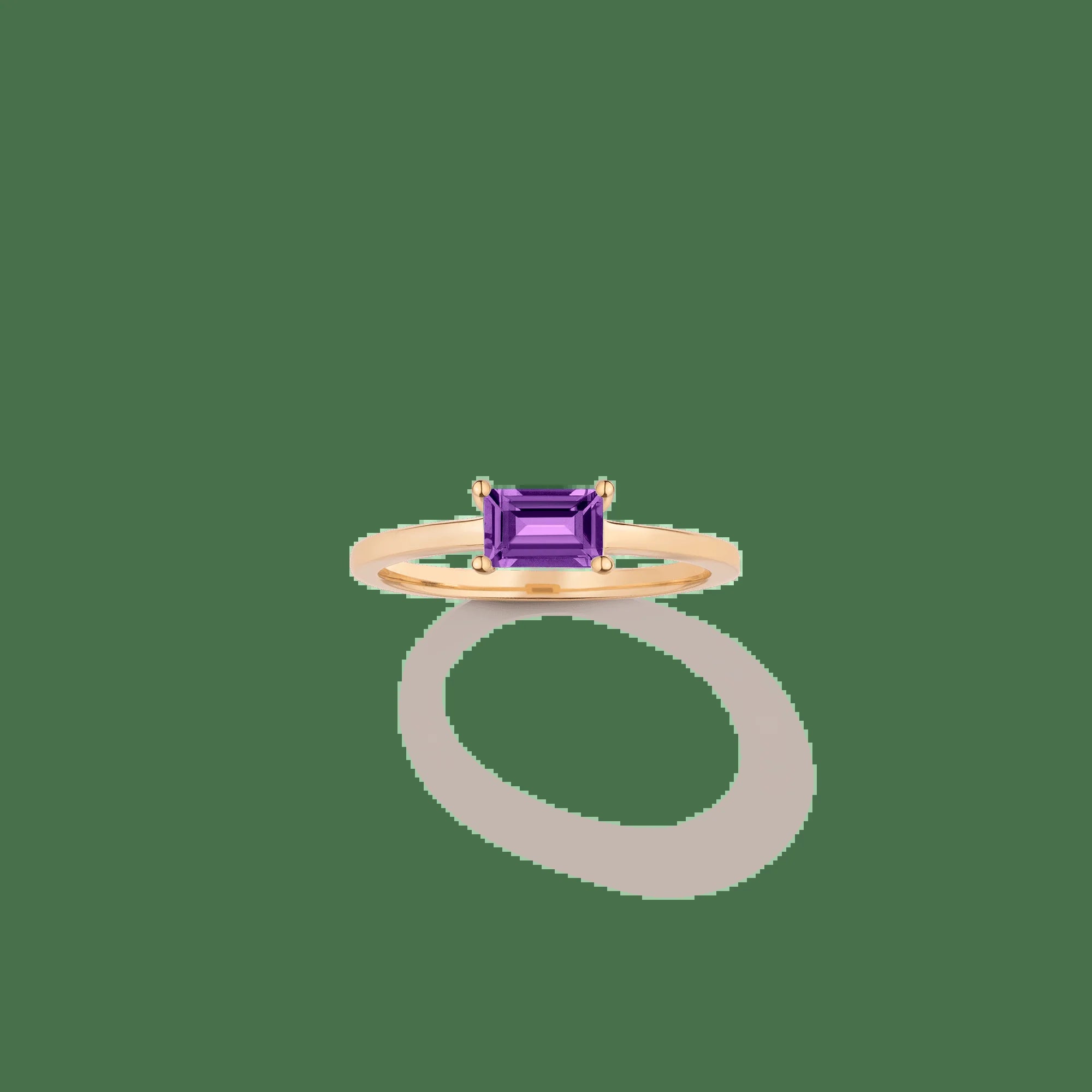 Birthstone Baguette Ring - Garnet NikNenz™ Premium Gold & Diamonds