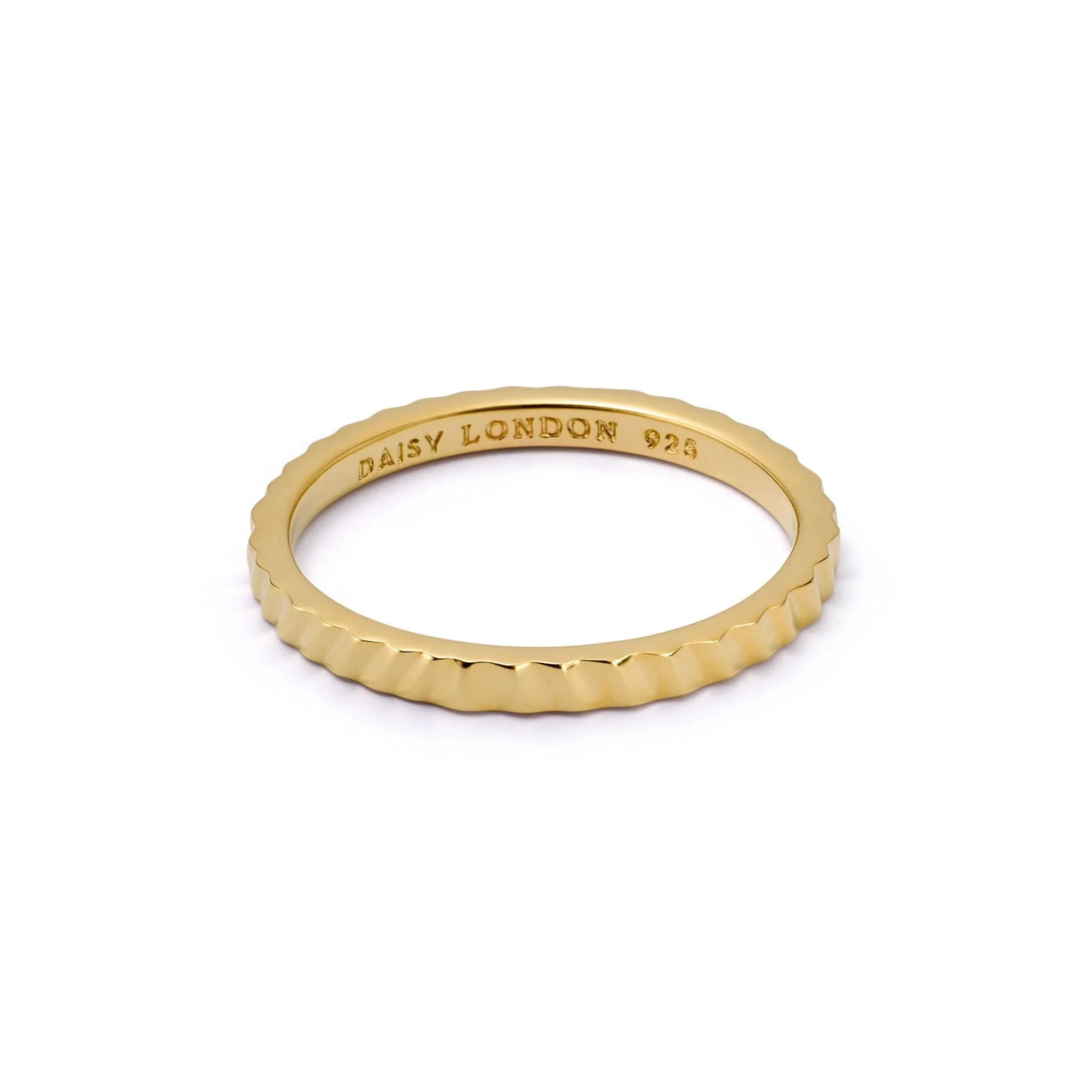 Estée Lalonde Sunburst Stacking Ring 18Ct Gold Plate
