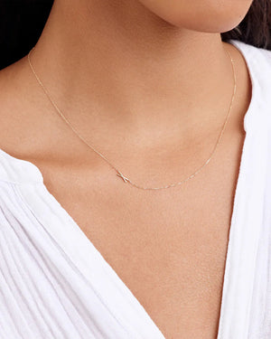 14K Gold Alphabet Necklace NikNenz™ Premium Gold & Diamonds