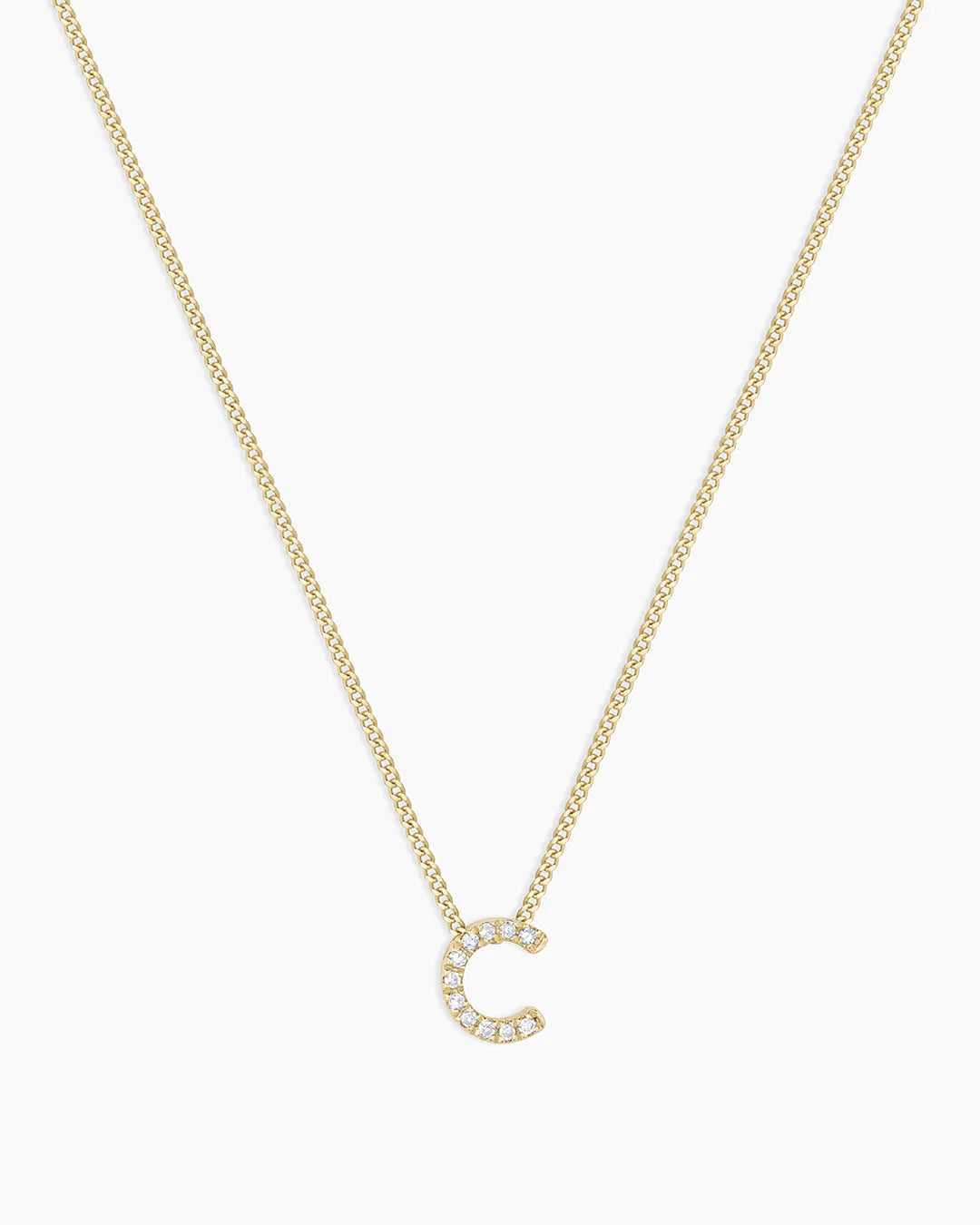 14K Diamond Alphabet Necklace