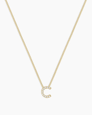 14K Diamond Alphabet Necklace