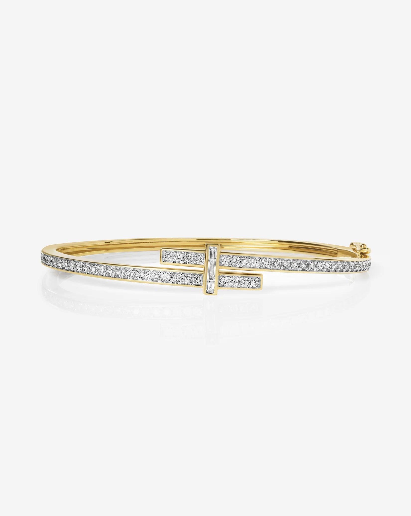 Stunning Round Diamond Wrap Bangle for Timeless Elegance.