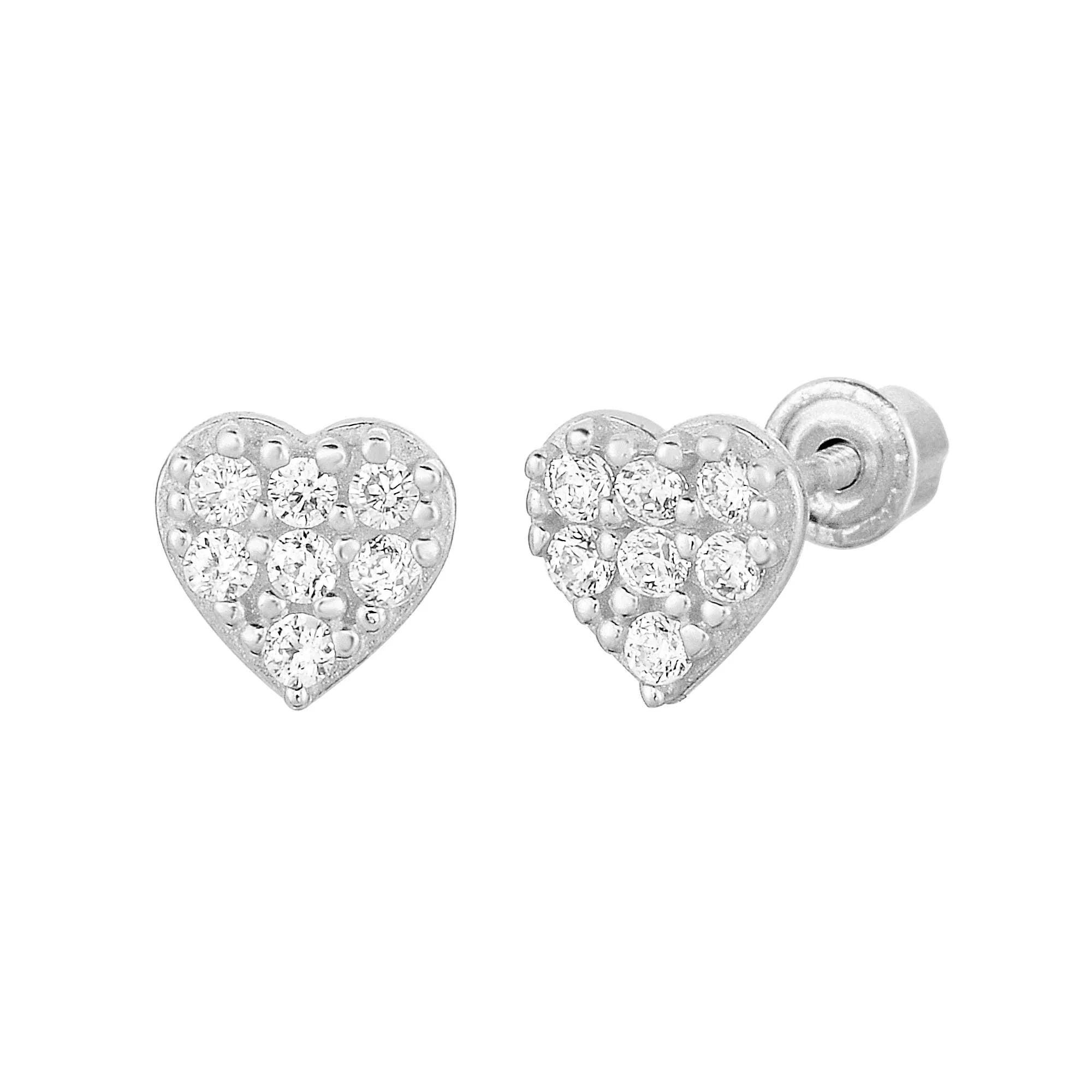 Elegant 14K Gold Heart-Shaped Stud Earrings for Timeless Style.