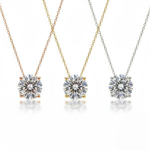0.50 Ct Diamond Necklace, 14K Gold Lab Grown Diamond Solitaire Pendant