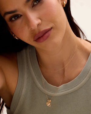 Gold Milestone Heart Charm Necklace