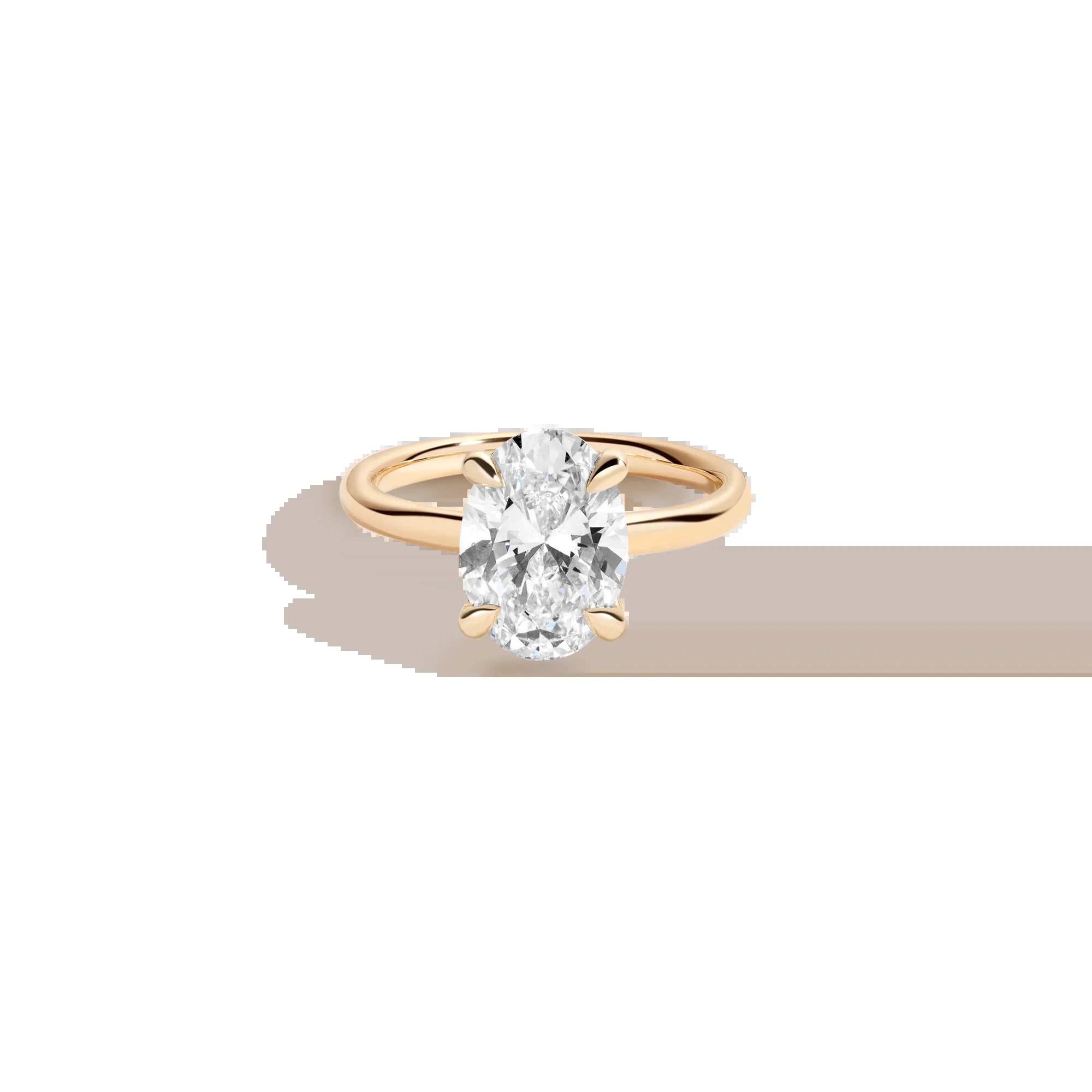 3Ct Oval Lab Grown Diamond Solitaire Ring NikNenz™ Premium Gold & Diamonds