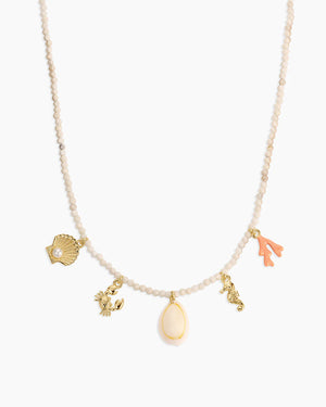 Ocean Mini Charm Necklace NikNenz™ Premium Gold & Diamonds