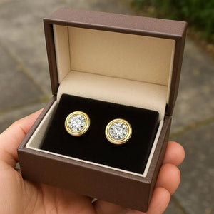 9Ct Gold Stud Earrings round Classic Design 6 Mm Pair in Luxury Gift Box