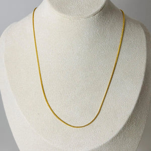 24K Solid Gold Necklace, Delicate Fine Jewelry, Simple Chain