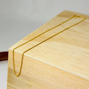 Handmade 24K Solid Gold Chain Necklace, 999 Pure Gold Jewelry,Simple Design