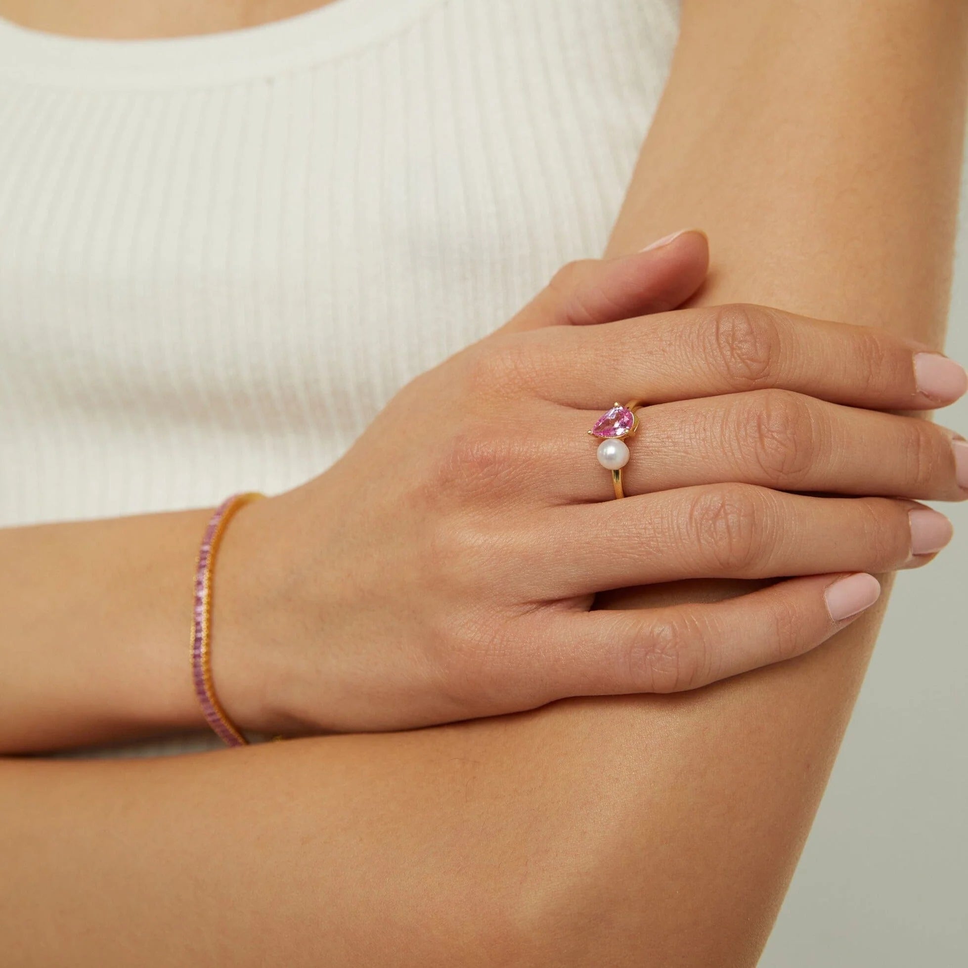 Pearl Toi Et Moi Ring NikNenz™ Premium Gold & Diamonds
