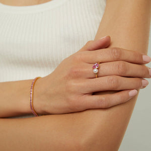 Pearl Toi Et Moi Ring NikNenz™ Premium Gold & Diamonds