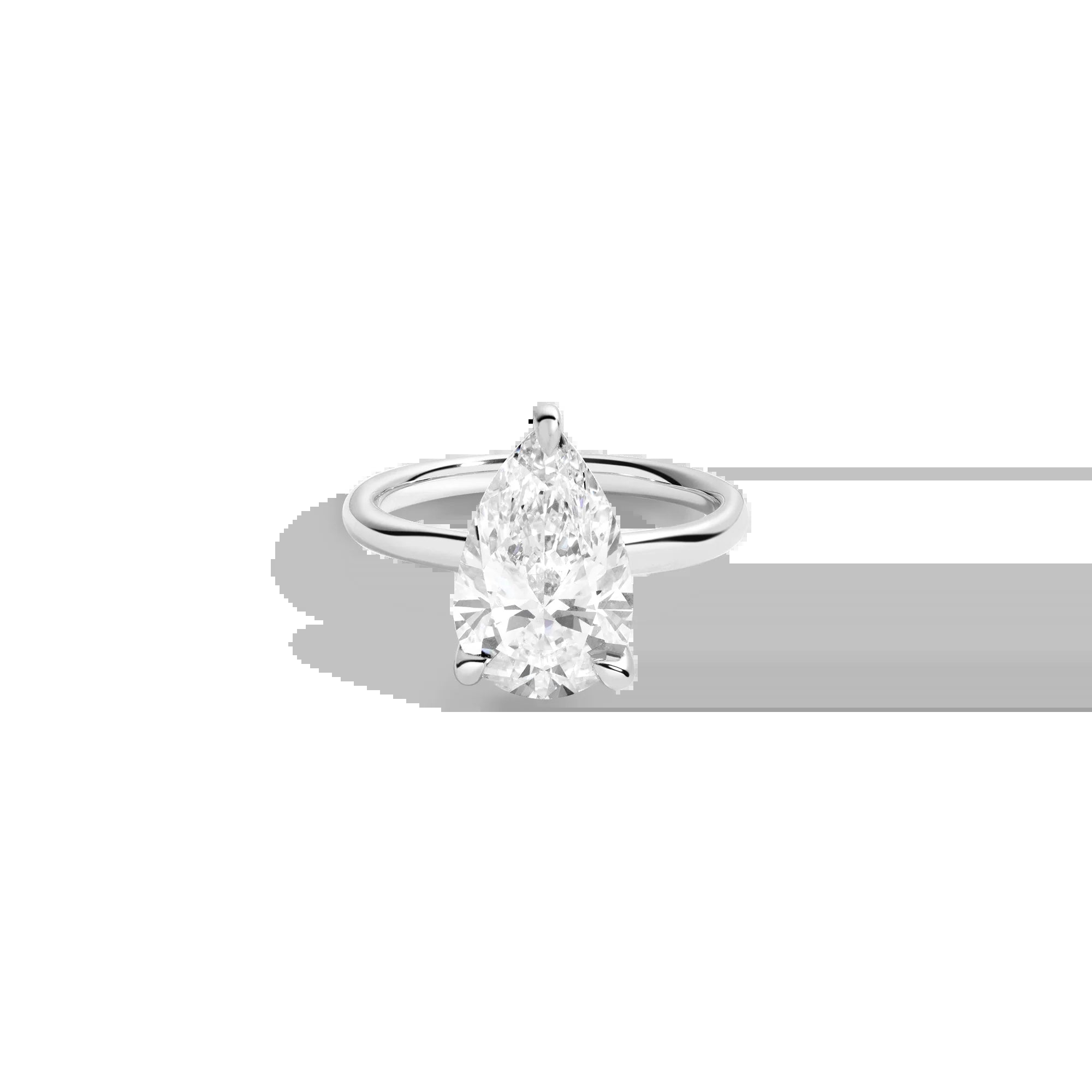 4Ct Pear Lab Grown Diamond Solitaire Ring NikNenz™ Premium Gold & Diamonds