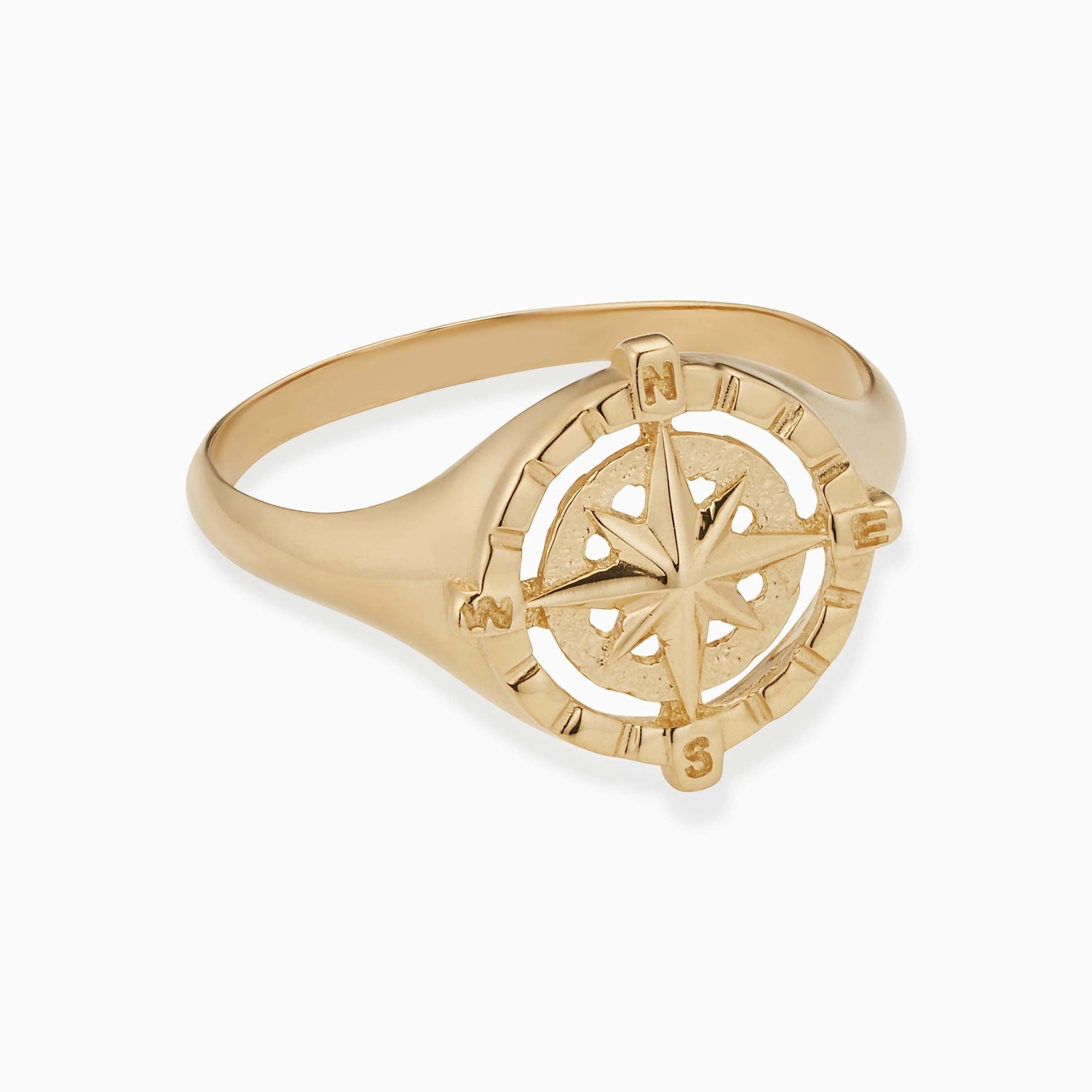 Beautiful Compass Rose Ring - Navigate Life with Style!.