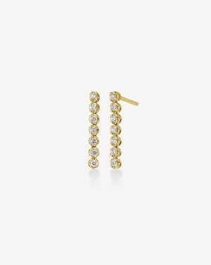 Chic Mini Tennis Drop Earrings for a Touch of Elegance.