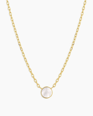 Rose Marble Coin Necklace