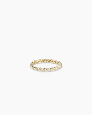 14K Diamond Crew Ring
