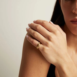 Interlocking Ring NikNenz™ Premium Gold & Diamonds