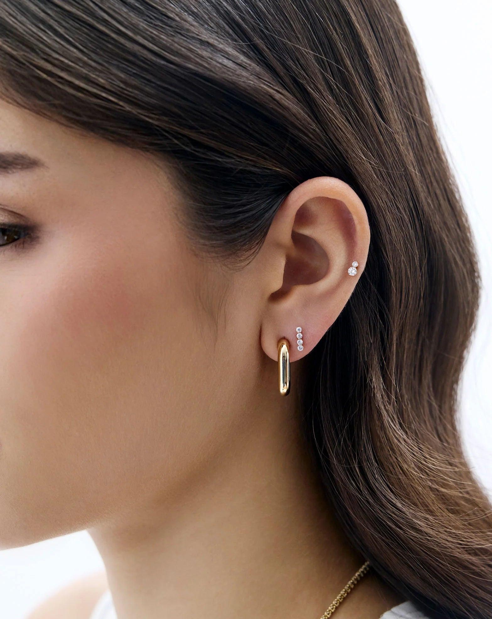 Duo Lab Diamond Flatback Studs - Sparkle with Elegance.