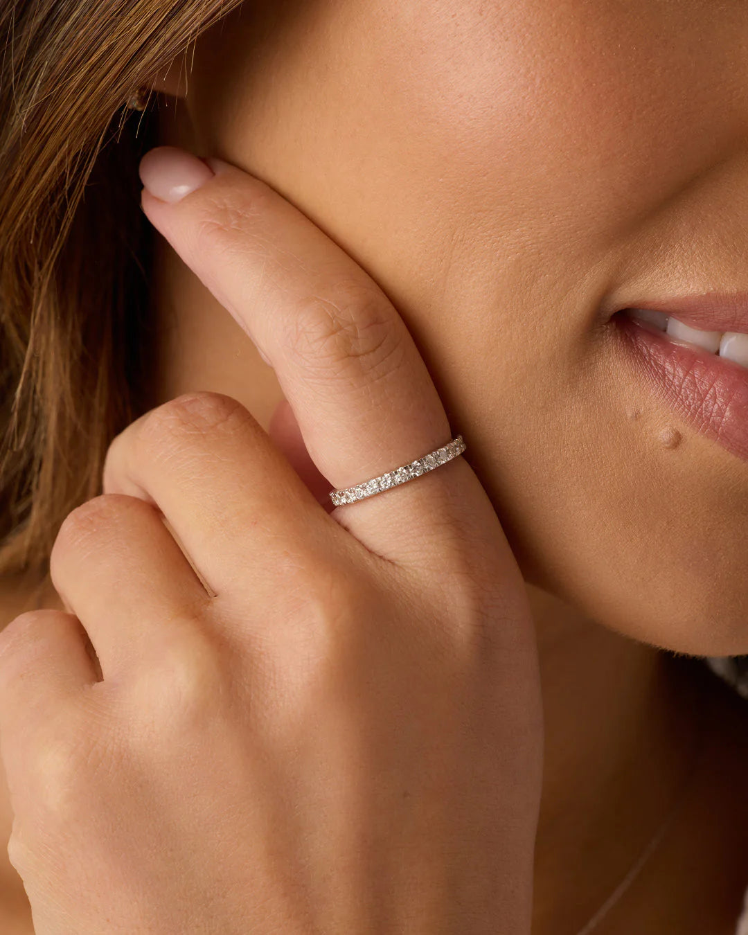 14K Lab Grown Diamond Eternity Ring 2Mm