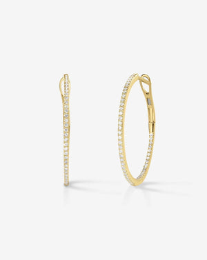 Sparkling Diamond Hoop Earrings.