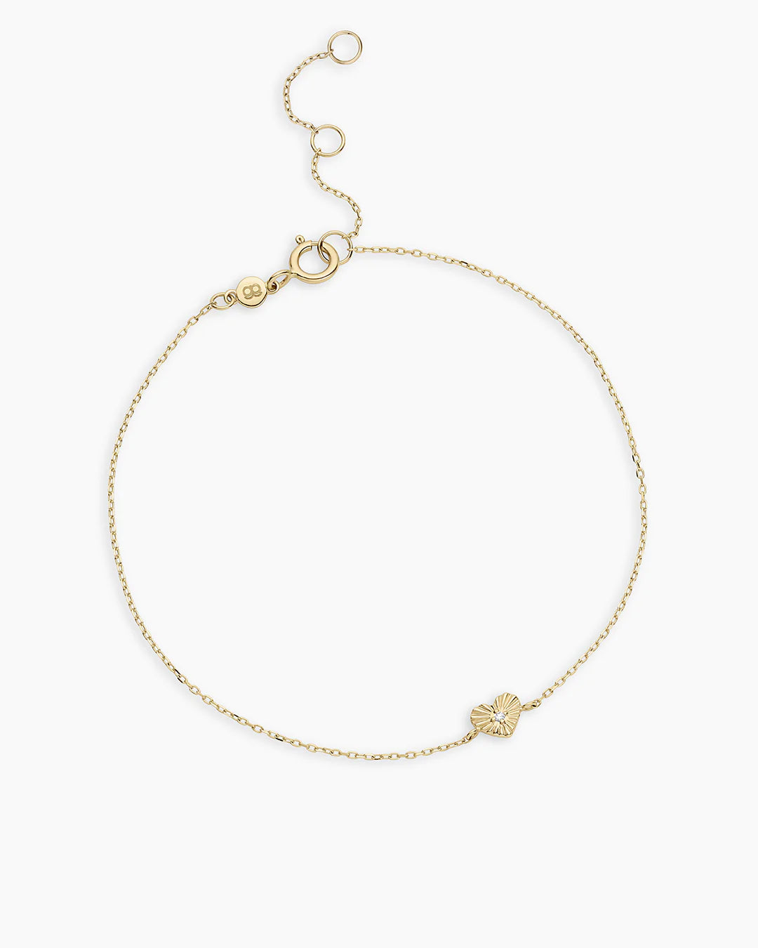 14K Diamond Vintage Heart Bracelet