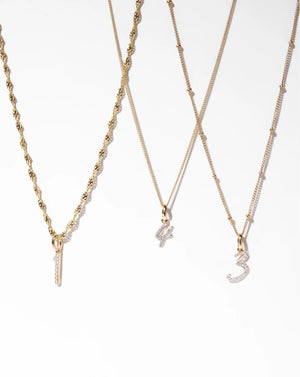 Sparkling Diamond Number Pendant - Personalize Your Shine!.