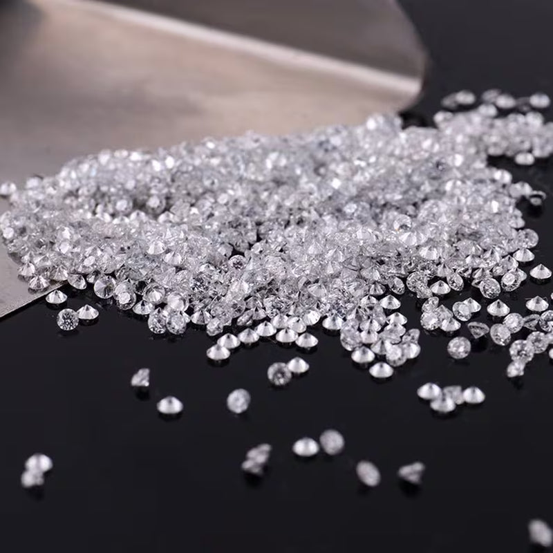 0.80Mm to 4Mm Full White D Color Small round Brilliant Diamond Cut Loose Moissanite for Ring, Earring, Jewellery Making (Wholesale Price)