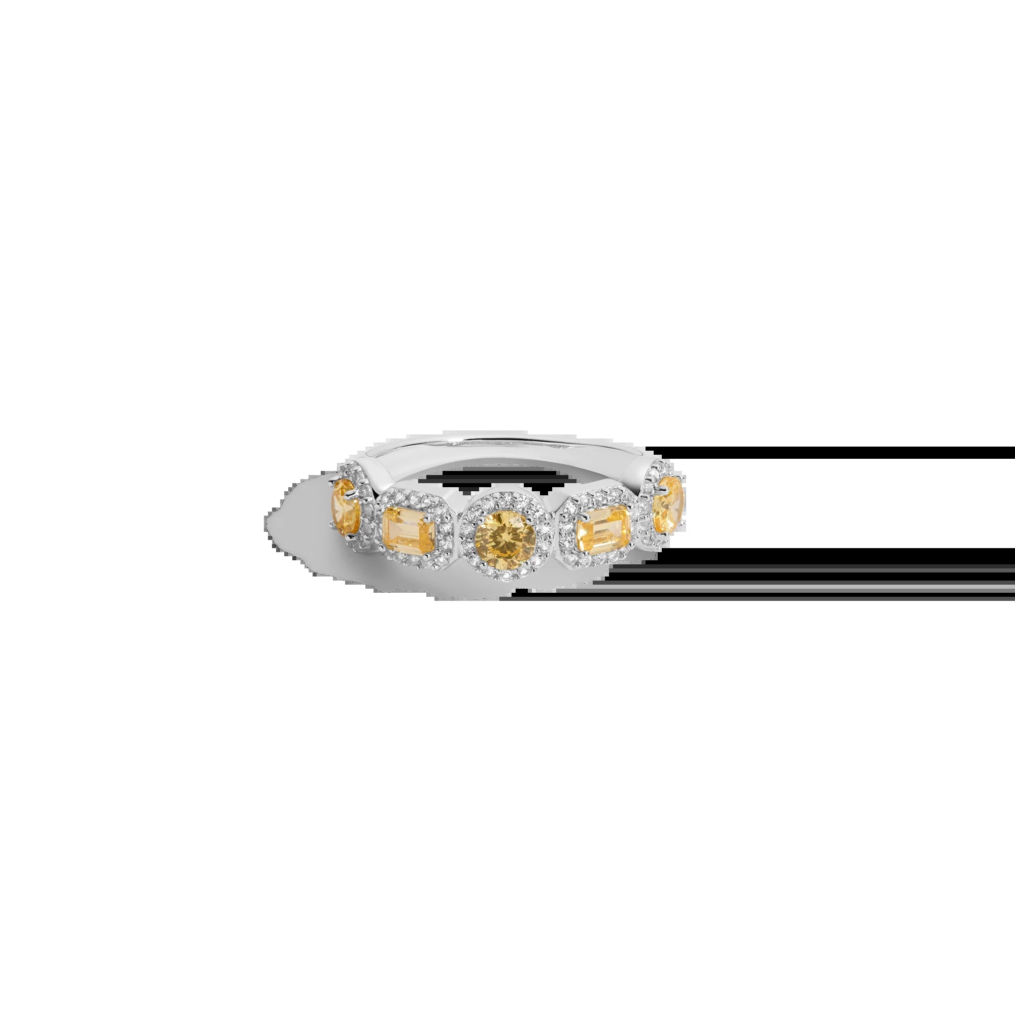 Lab Grown Canary Edwardian Ring NikNenz™ Premium Gold & Diamonds