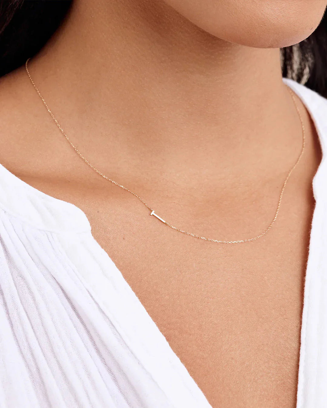 14K Gold Alphabet Necklace NikNenz™ Premium Gold & Diamonds