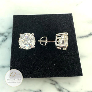 Moissanite Stud Earrings 3Mm–10Mm, 925 Sterling Silver Screw Back, VVS1 GRA Certified, Diamond Alternative Studs for Men Women, Mothers Day