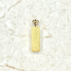 24K Pure Gold Bar Pendant - 24K Solid Gold Bullion Pendant - Pure Gold Pendant - 24K Gold Ingot Pendant - Gold Bar Charm - Holiday Gift