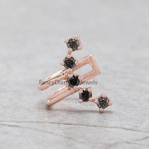 Ear Cuff Earrings, Ear Wraps, Earring Cuffs, Natural Diamond Ear Cuff, No Piercing Ear Cuff, 14K Gold Diamond Ear Cuff, Gold Ear Wrap KD1070