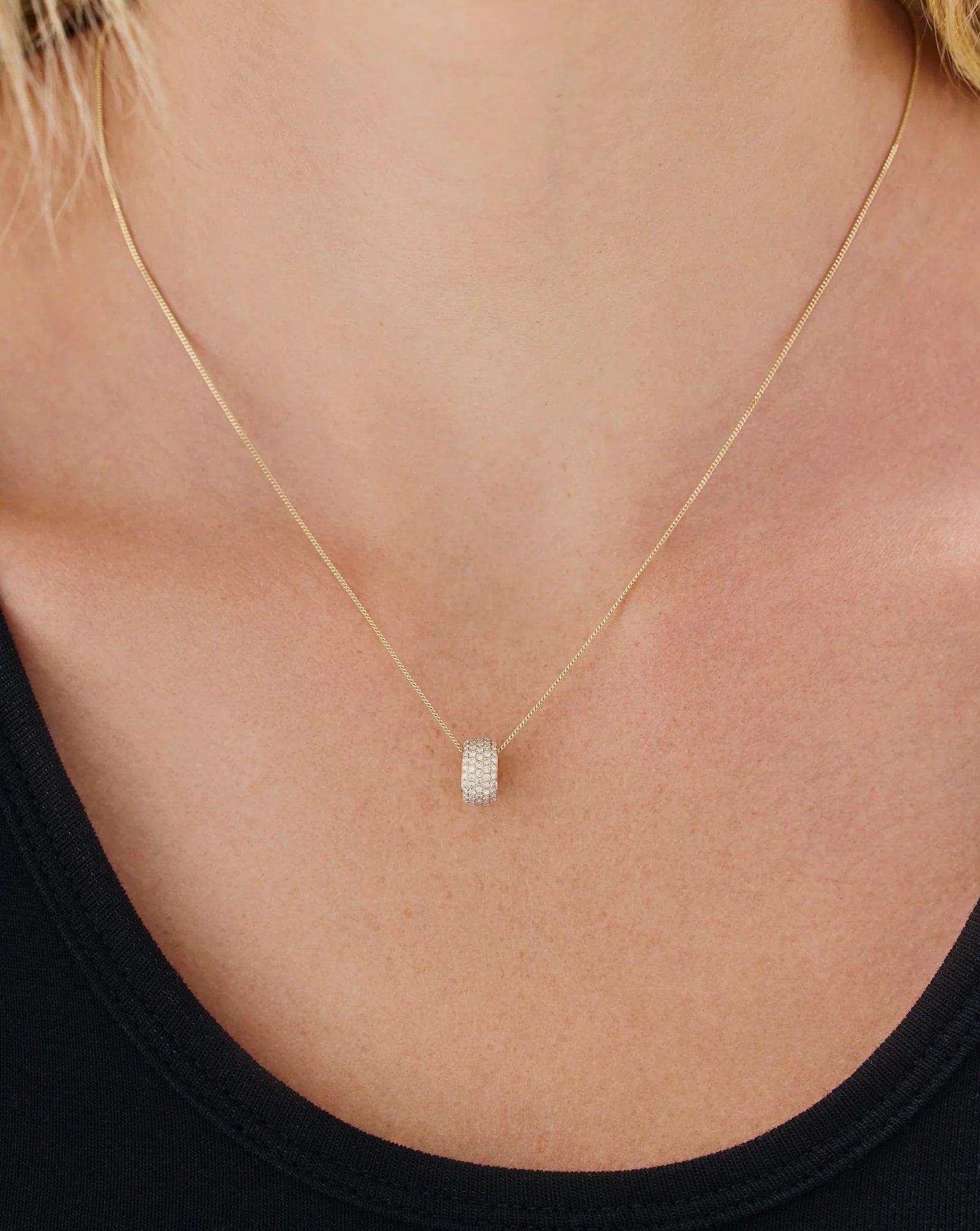Stunning Large Pavé Eternity Bead for Timeless Elegance.
