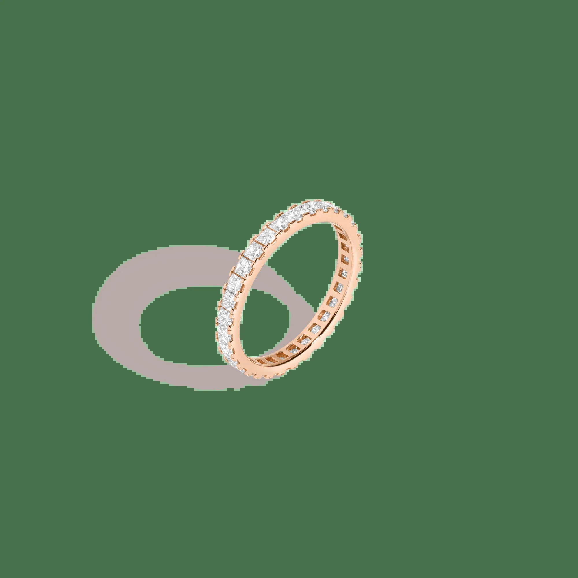 Princess Cut Lab Grown Diamond Eternity Ring NikNenz™ Premium Gold & Diamonds