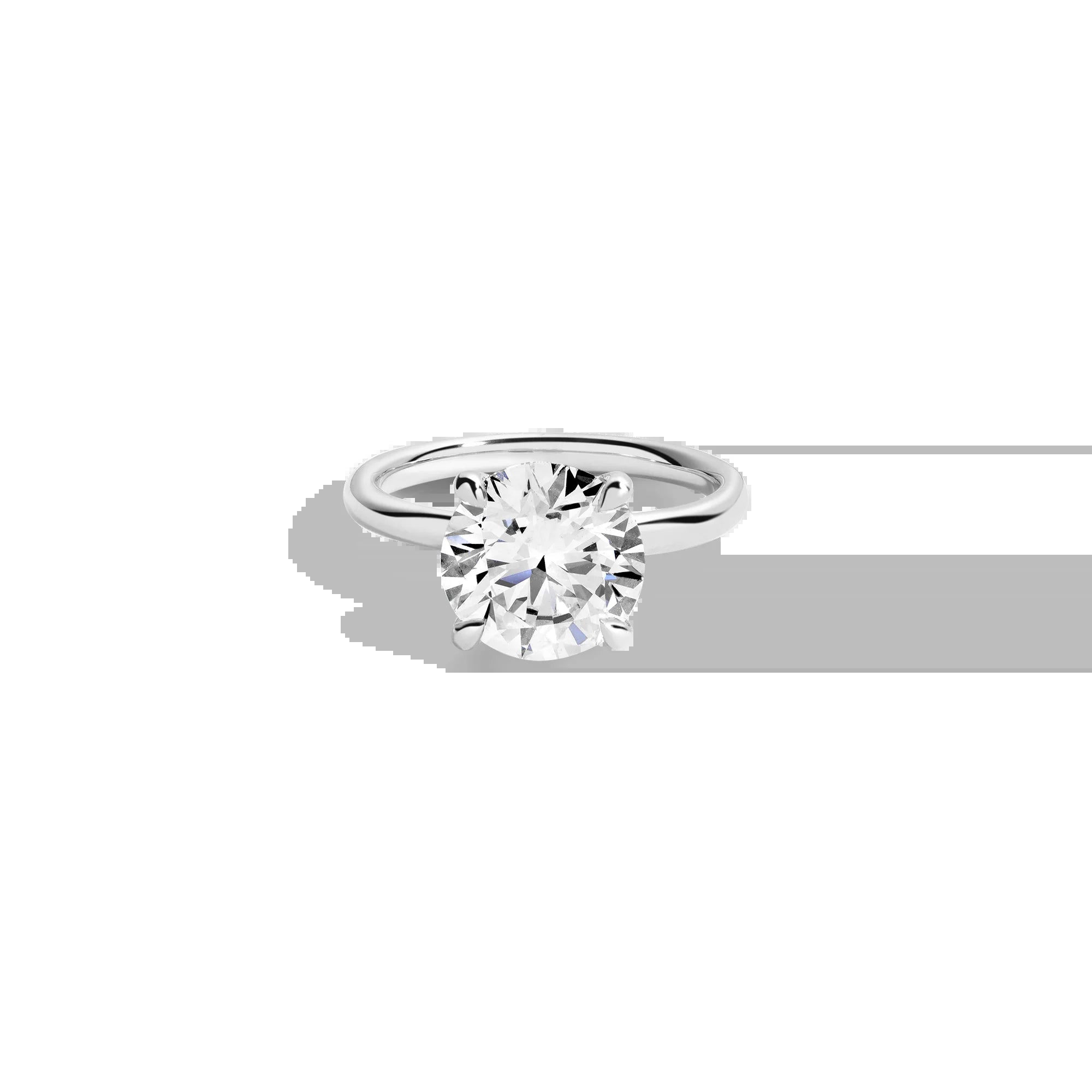 4Ct round Lab Grown Diamond Solitaire Ring NikNenz™ Premium Gold & Diamonds