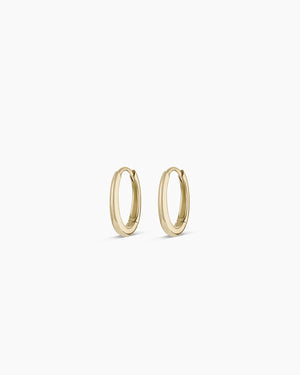 14K Gold Everyday Oval Huggies