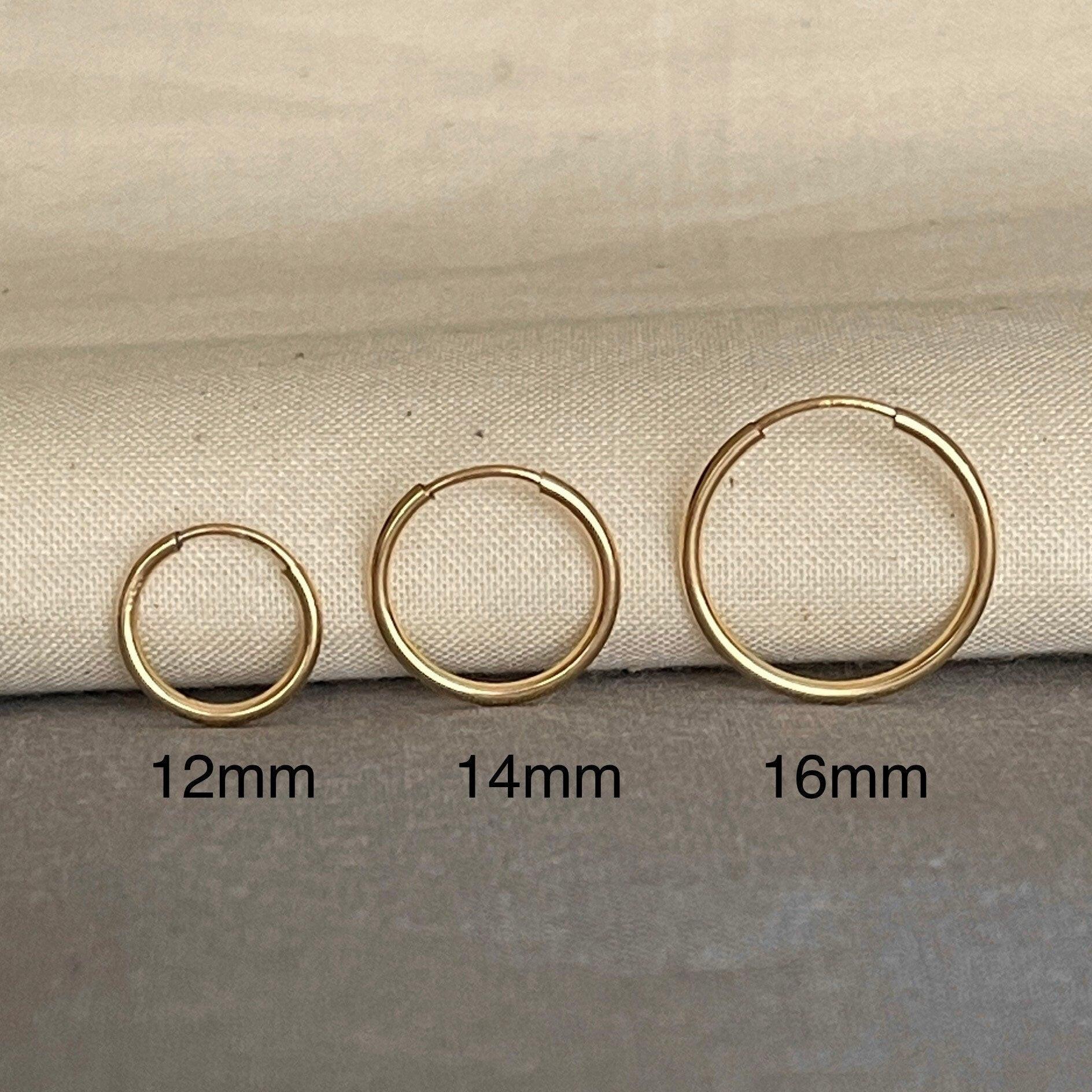 Radiant 14K Gold Filled Minimalist Endless Hoop Earrings - Timeless Versatility!.