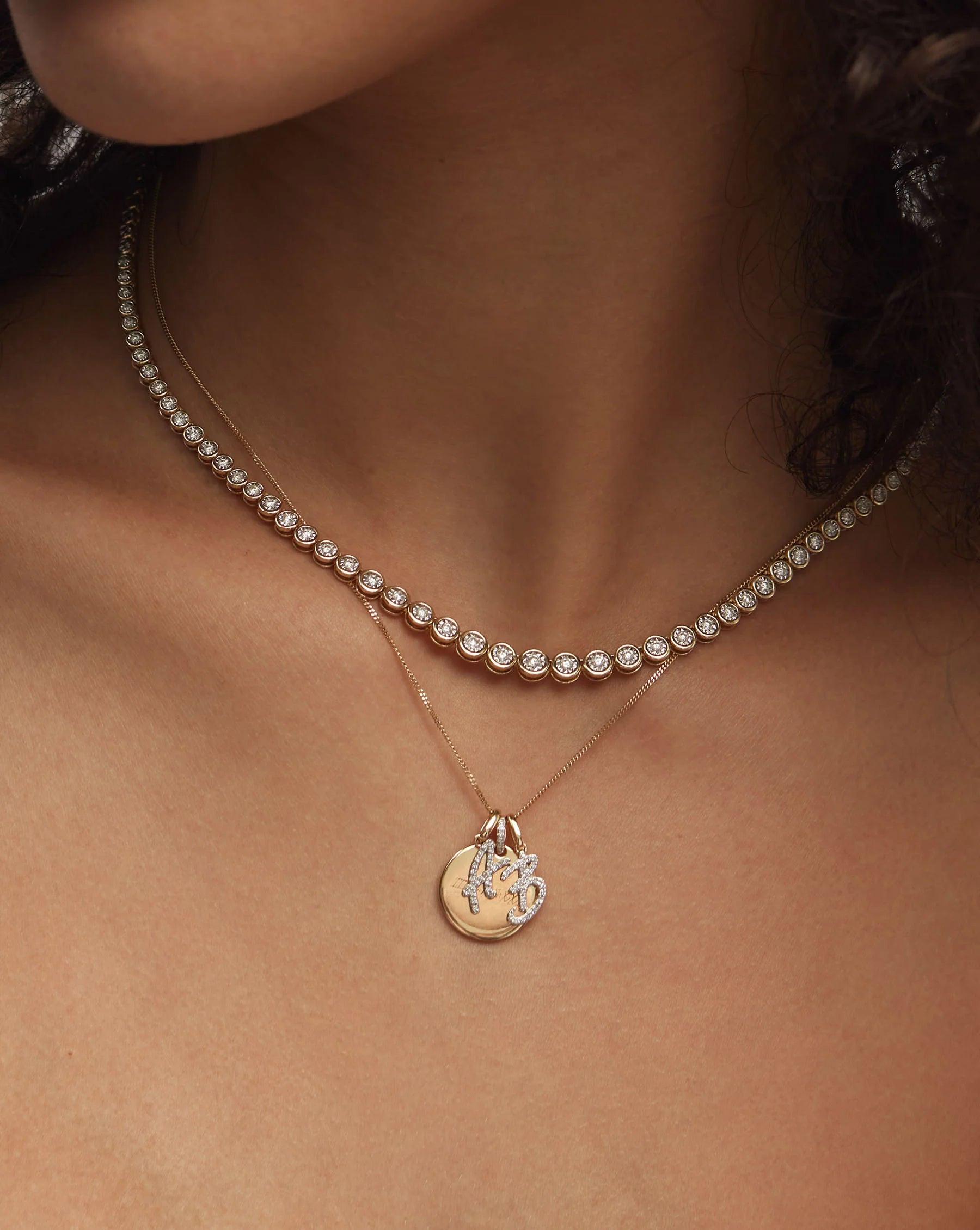 Elegant Diamond Initial Pendant - Personalize Your Style!.