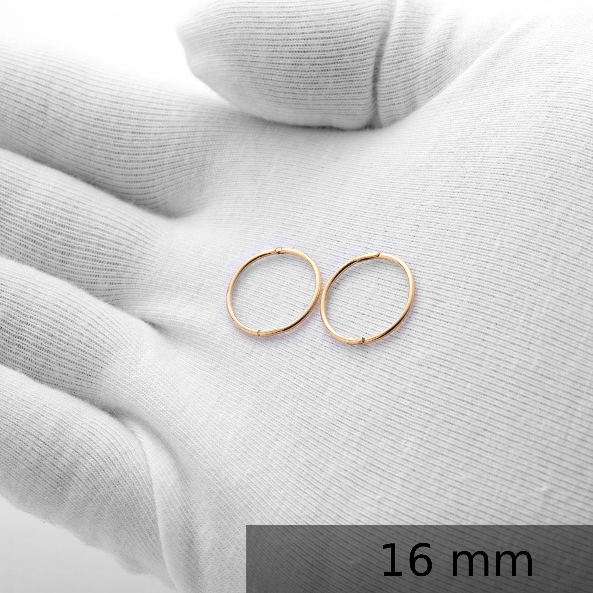 Hinged Sleeper Earrings: Sterling Silver or Gold Hoops (10Mm 13Mm 16Mm)