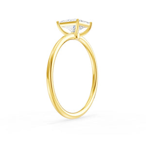 Stunning 10K Yellow Gold Princess Cut Diamond Solitaire Engagement Ring - The Perfect April Birthstone Gift for Her