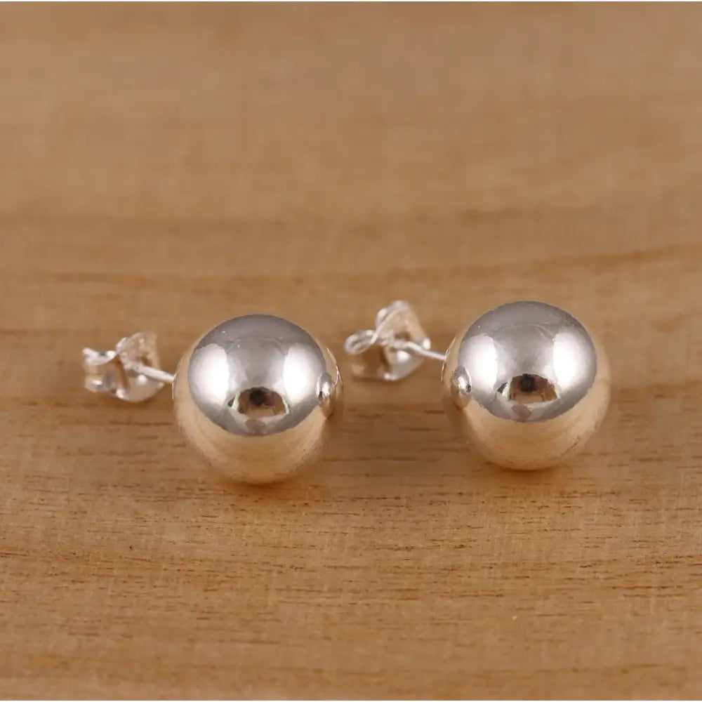 925 Sterling Silver 12Mm Ball Stud Earrings BIG Plain Gift Boxed